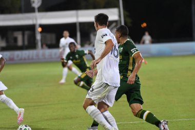 Los Angeles Galaksisi, 14 Temmuz 2020 'de Orlando Florida ABD' deki ESPN Vahşi Spor Dünyası 'nda düzenlenen MLS Sırt Turnuvası sırasında Portland Timbers ile karşı karşıya geldi.