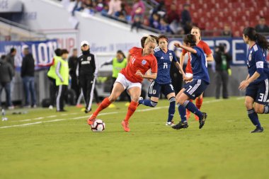 Japonya, İngiltere 'ye karşı Raymond James Stadyumu' nda 5 Mart 2019 'da Tampa Florida' da.  