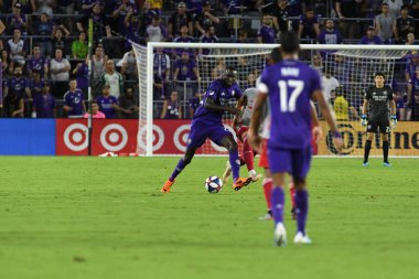 Orlando City 21 Temmuz 2019 tarihinde Florida, Orlando 'da Exploria Stadyumu' nda New York Red Bulls 'a ev sahipliği yaptı..