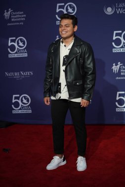 15 Ekim 2019 'da Nashville, Tennessee' deki Linbscome Üniversitesi 'nde verilen 50. GMA Dove Ödülleri sırasında kırmızı halı. 