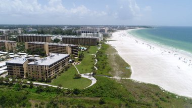 5 Ağustos 2017 'de Florida' nın güzel Clearwater şehrinin hava manzarası..