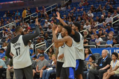 Orlando Magic 2 Ekim 2018 'de Orlando Florida' daki Amway Center 'da bir prova oturumuna ev sahipliği yapıyor.. 