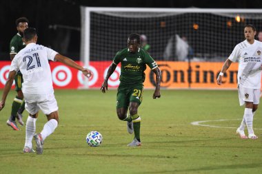 Los Angeles Galaksisi, 14 Temmuz 2020 'de Orlando Florida ABD' deki ESPN Vahşi Spor Dünyası 'nda düzenlenen MLS Sırt Turnuvası sırasında Portland Timbers ile karşı karşıya geldi.