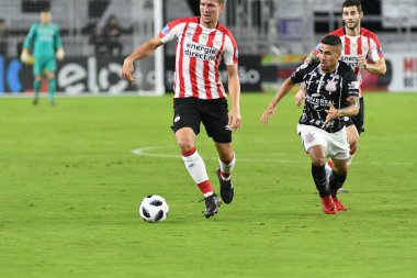 Korintliler, 10 Ocak 2018 'de Orlando City Stadyumu' nda düzenlenen Florida Kupası 'nda PSV Eindhoven' a karşı..  