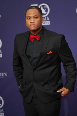 15 Ekim 2019 'da Nashville, Tennessee' deki Linbscome Üniversitesi 'nde verilen 50. GMA Dove Ödülleri sırasında kırmızı halı. 