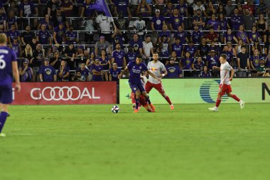 Orlando City 21 Temmuz 2019 tarihinde Florida, Orlando 'da Exploria Stadyumu' nda New York Red Bulls 'a ev sahipliği yaptı..