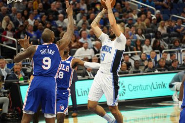 Orlando Magic, Philadelphia 76ers 'ı 13 Kasım 2019 Çarşamba günü Amway Center' da ağırlamaktadır. Fotoğraf: Marty Jean-Louis
