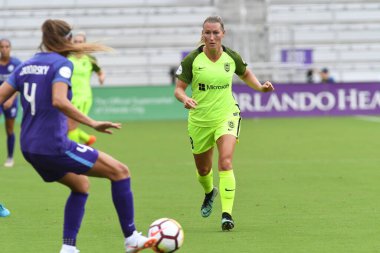 Orlando Pride 21 Temmuz 2018 'de Orlando Florida' daki Exploria Stadyumu 'nda Seattle Reign FC' ye ev sahipliği yapmaktadır. Fotoğraf: Marty Jean-Louis