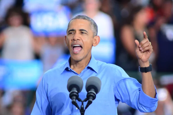 Presidente Barack Obama Habla Mitin Campaña Estadio Heritage Park Osceola —  Fotos de Stock