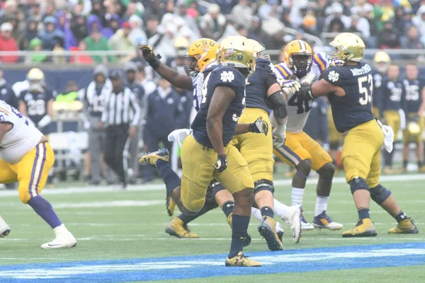 Notre Dame Twarz Lsu Podczas Citrus Bowl Camping World Stadium — Zdjęcie stockowe