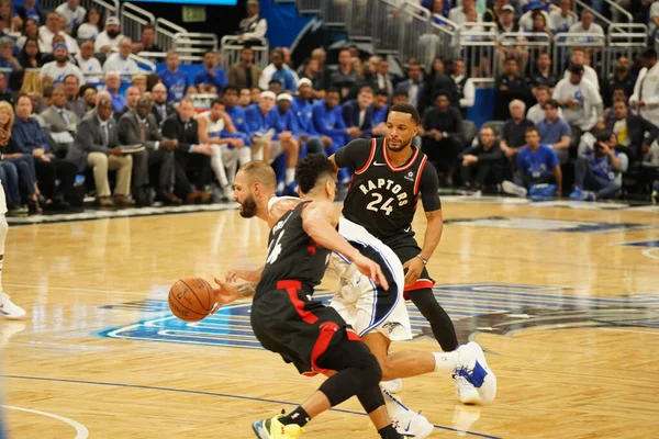 Orlando Magic Hosts Toronto Rapters Během Prvního Kola Play Nba — Stock fotografie