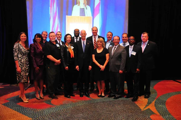 Gobernador Florida Rick Scott Habla Simposio Orlando Florida Octubre 2015 — Foto de Stock