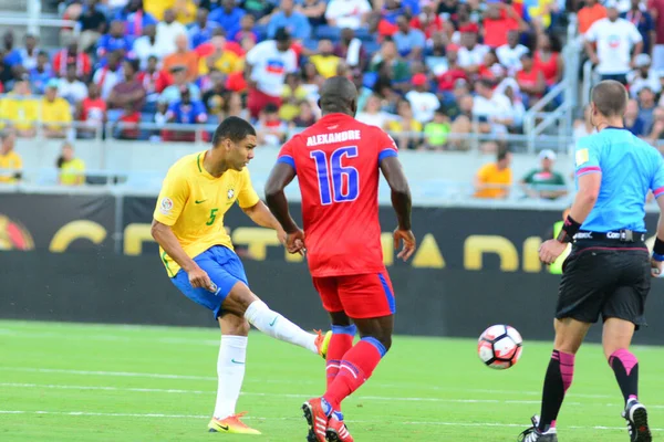 Brasil Enfrenta Haití Durante Copa América Centenario Orlando Florida Camping —  Fotos de Stock