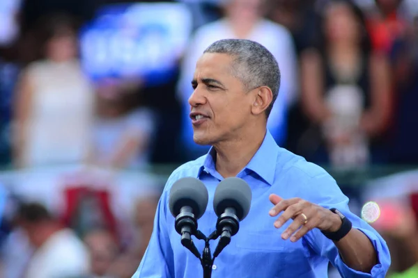 Presidente Barack Obama Habla Mitin Campaña Estadio Heritage Park Osceola —  Fotos de Stock