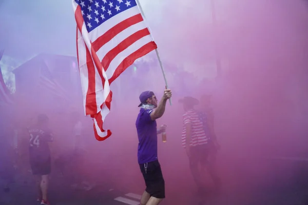 Orlando City Otthont Philadelphia Unió Exploria Stadium Orlando Florida Szerdán — Stock Fotó