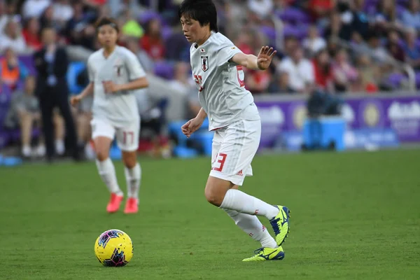 Spanyol Jepang Pertandingan Selama 2020 Shebelieves Cup Exploria Stadium Orlando — Stok Foto