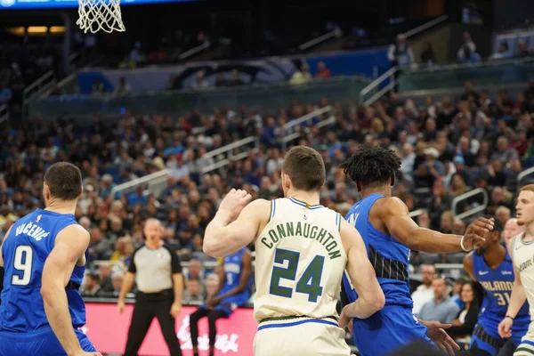 Orlando Magic Accueille Les Bucks Milwaukee Amway Orlando Floride Samedi — Photo