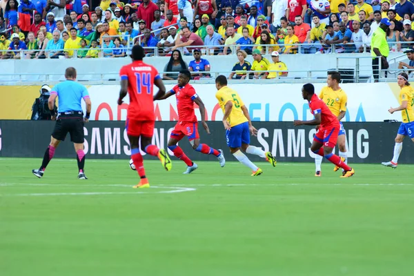 Brasil Enfrenta Haiti Durante Centenário Copa América Orlando Florida Camping — Fotografia de Stock