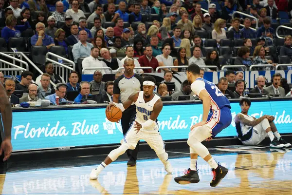 Die Orlando Magic Empfangen Mittwoch November 2019 Die Philadelphia 76Ers — Stockfoto