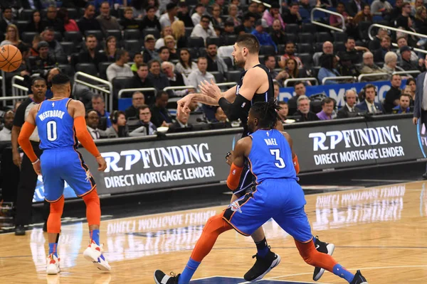 Orlando Magic Hostí Oklahomacity Thunder Amway Center Orlandu Floridě Ledna — Stock fotografie