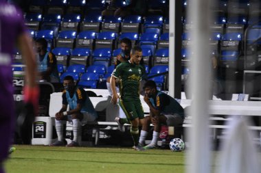 Los Angeles Galaksisi, 14 Temmuz 2020 'de Orlando Florida ABD' deki ESPN Vahşi Spor Dünyası 'nda düzenlenen MLS Sırt Turnuvası sırasında Portland Timbers ile karşı karşıya geldi.