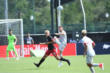 Toronto FC, 13 Temmuz 2020 tarihinde Orlando Florida 'daki ESPN Wild World of Sports' ta düzenlenen MLS Back Tournament sırasında D.C. United ile karşılaştı. Fotoğraf: Marty Jean-Louis