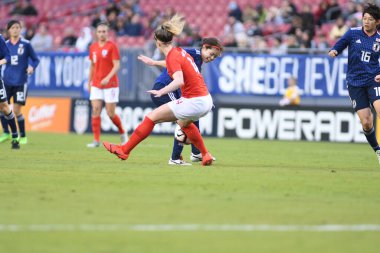 Japonya, İngiltere 'ye karşı Raymond James Stadyumu' nda 5 Mart 2019 'da Tampa Florida' da. 