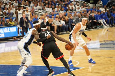 Orlando Magic 19 Nisan 2019 Cuma günü Orlando Florida 'daki Amway Arena' daki NBA Playoff 1 'de Toronto Rapçileri' ne ev sahipliği yapıyor.