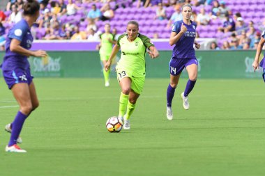Orlando Pride 21 Temmuz 2018 'de Orlando Florida' daki Exploria Stadyumu 'nda Seattle Reign FC' ye ev sahipliği yapmaktadır. Fotoğraf: Marty Jean-Louis