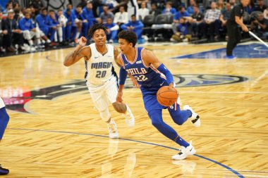Orlando Magic 13 Ekim 2019 'da Florida, Orlando' daki Amway Center 'da Philadelphia 76ers' a ev sahipliği yaptı..  