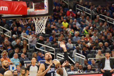 Orlando Magic 28 Şubat 2020 tarihinde Orlando Florida 'da Amway Center' da Minnesota Timberwolves 'a ev sahipliği yapar..  