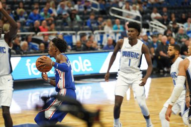 Orlando Magic 13 Ekim 2019 'da Florida, Orlando' daki Amway Center 'da Philadelphia 76ers' a ev sahipliği yaptı.. 
