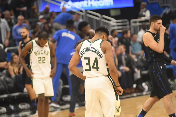 Orlando Magic Ospita Milwaukee Bucks All Amway Arena Orlando Florida — Foto Stock