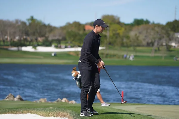 2020年3月7日星期四在佛罗里达州奥兰多的Bay Hill Club Lodge举行的阿诺德 帕尔默邀请第三轮小组会 — 图库照片