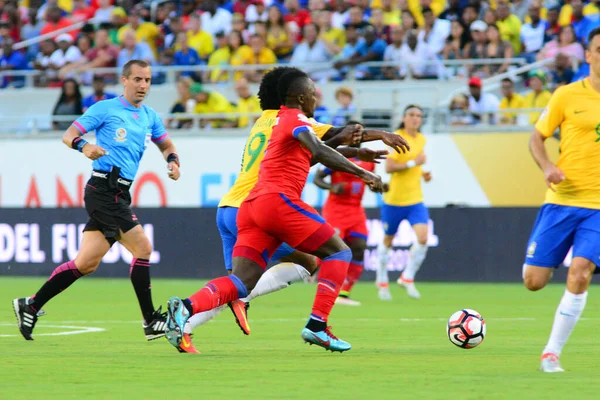 Brasil Enfrenta Haiti Durante Centenário Copa América Orlando Florida Camping — Fotografia de Stock