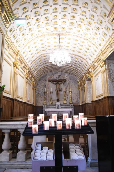 Interior Una Pequeña Iglesia Francia — Foto de Stock