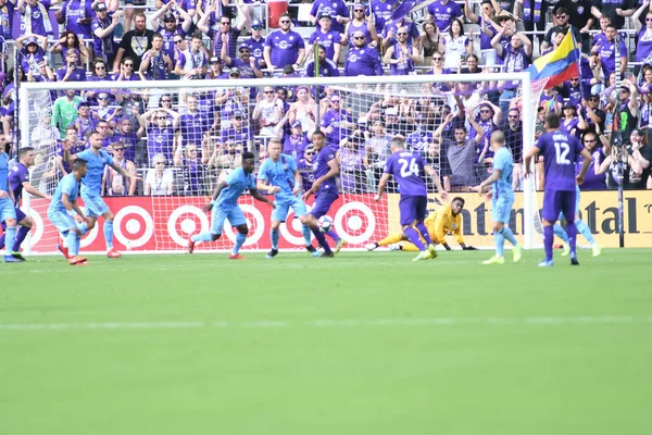 Orlando City Host New York City Orlando City Stadium Orlando - Stock-foto