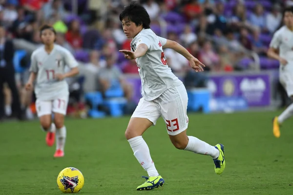 Spain Japan Match 2020 Shebelieves Cup Exploria Stadium Orlando Florida — Stock Photo, Image