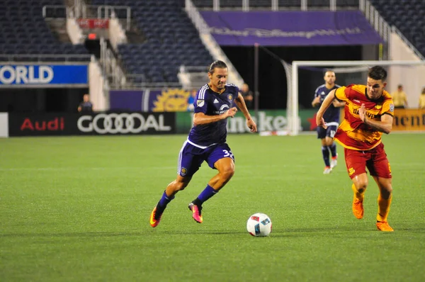Orlando City SC, 29 Haziran 2016 'da Orlando Florida' daki Kamp Dünyası Stadyumu 'nda Fort Lauderdale Strikers' a ev sahipliği yaptı..