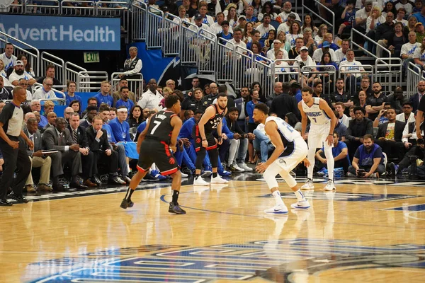 Orlando Magic Házigazdák Toronto Rapters Alatt Nba Rájátszás Forduló Amway — Stock Fotó