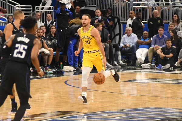 Orlando Magic Φιλοξενεί Τους Golden State Warriors Στο Amway Center — Φωτογραφία Αρχείου