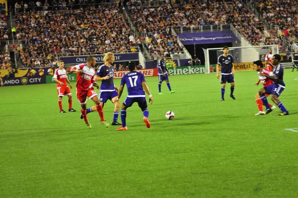 Orlando City Hospeda Galaxy Estádio Mundial Camping Orlando Florida Maio — Fotografia de Stock