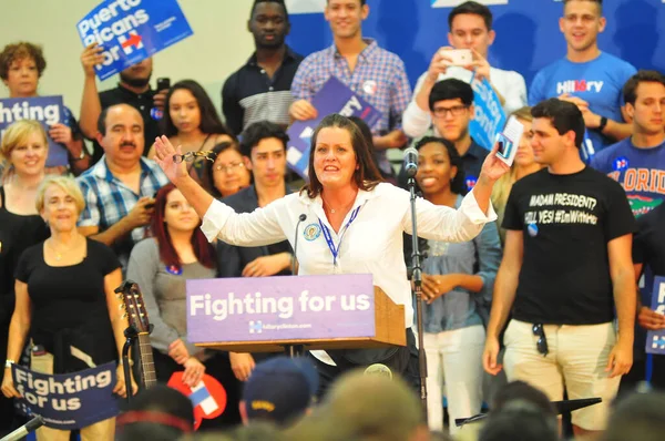 Candidata Presidencial Democrata Hillary Clinton Fala Evento Campanha Eleitoral Orlando — Fotografia de Stock