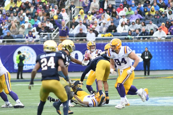 Notre Dame Face Lsu Citrus Bowl Camping World Stadium Orlando — Stock Photo, Image