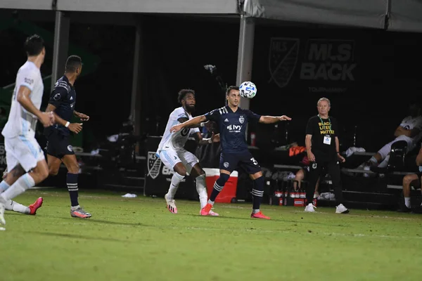 Mls Sırasındaki Minnesota United Ile Karşılaşan Kansas City Temmuz 2020 — Stok fotoğraf