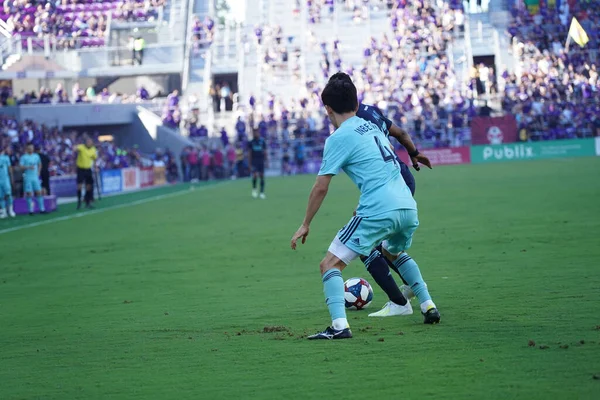 Orlando City Hosts Vancouver Whitecaps Orlando City Stadium Saturday April — Stock Photo, Image