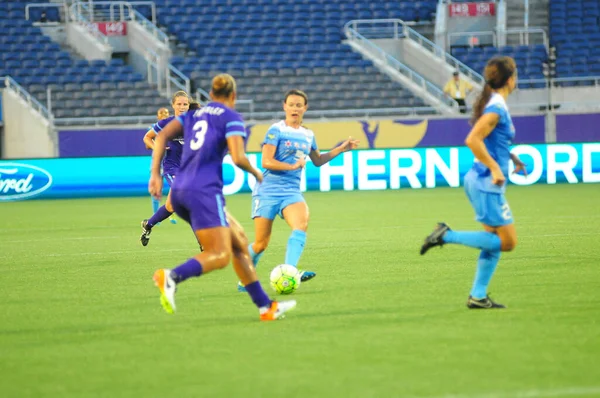 Orlando Pride Värd Chicago Stars Camping World Stadium Den Juli — Stockfoto