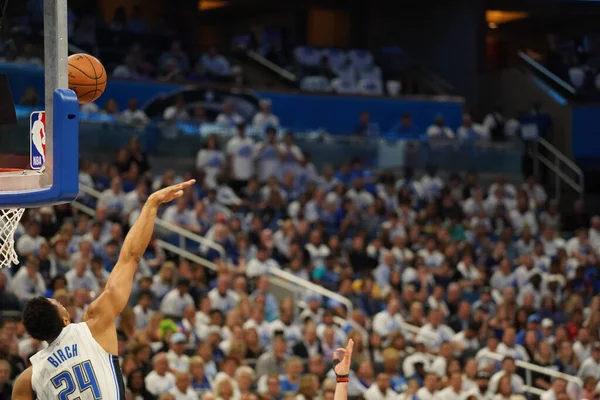 Orlando Magic Hospeda Toronto Rapters Durante Playoff Nba Amway Arena — Fotografia de Stock