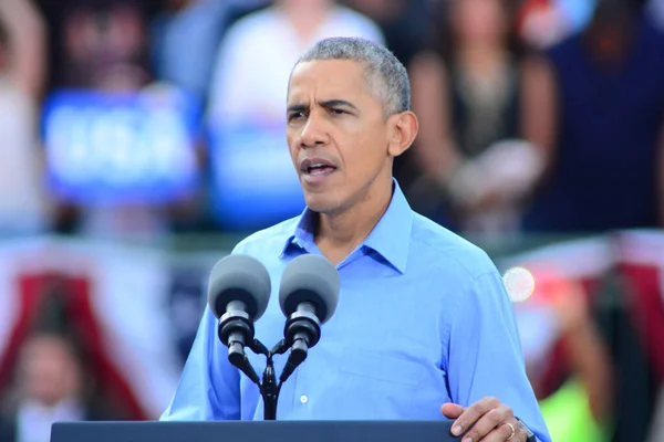 Presidente Barack Obama Habla Mitin Campaña Estadio Heritage Park Osceola — Foto de Stock