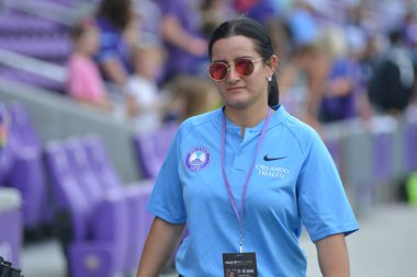 Orlando Pride 21 Temmuz 2018 'de Orlando Florida' daki Exploria Stadyumu 'nda Seattle Reign FC' ye ev sahipliği yapmaktadır. Fotoğraf: Marty Jean-Louis